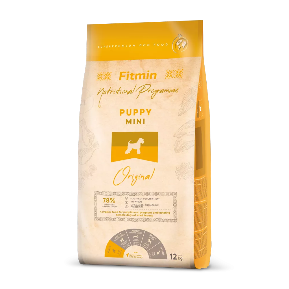 Super-premium food for puppies of small breeds, 2-10 months of age, pregnant and nursing dogs, with a high content of meat and eggs