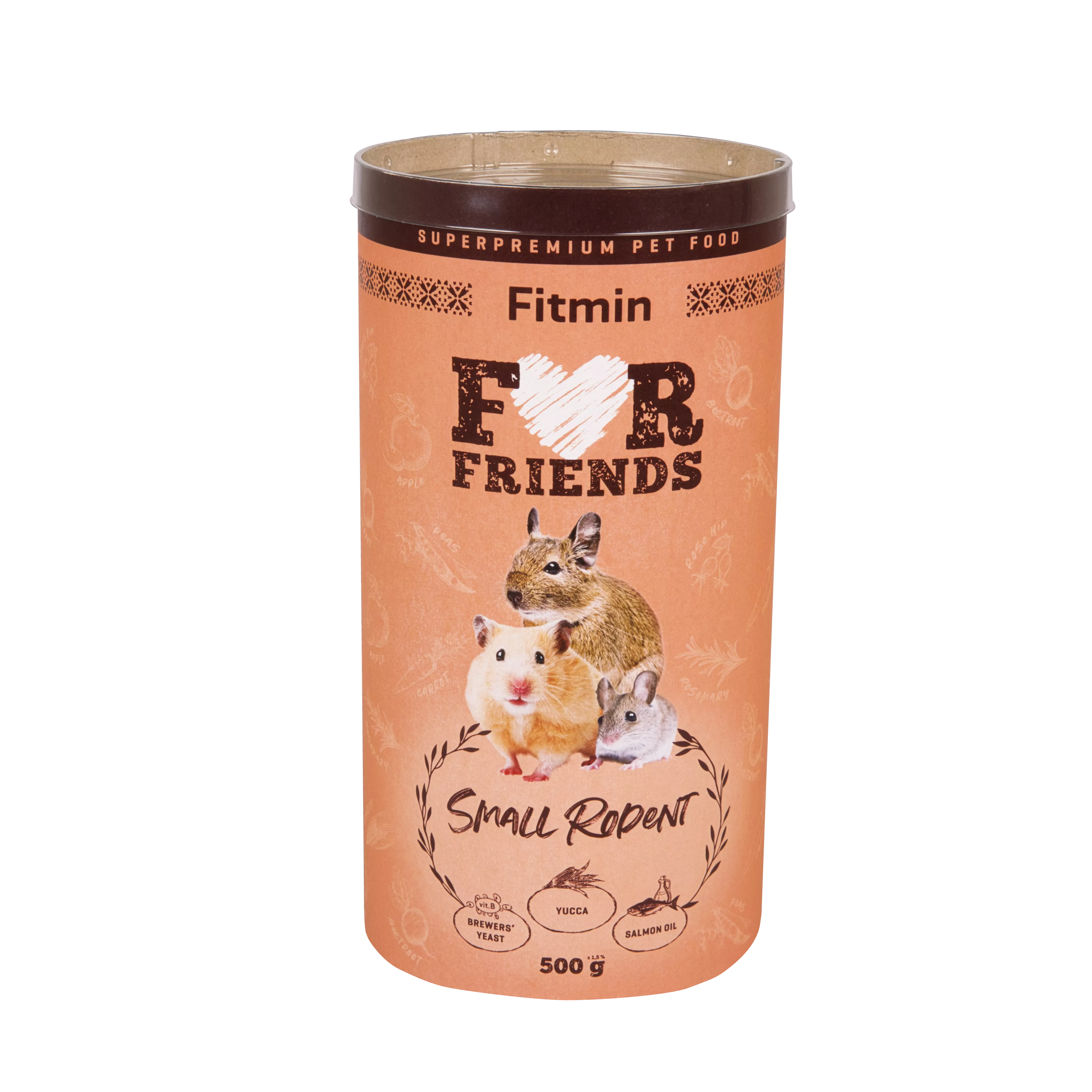 Small Rodent feed for small rodents from the Fitmin For Friends series is a comprehensive formula intended for several types of rodents - hamster, gerbil, rat and mouse